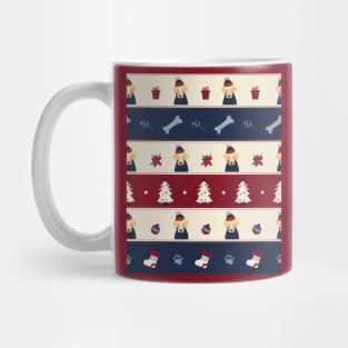 Cute Dog Christmas Patterns, Christmas Approaching Mug